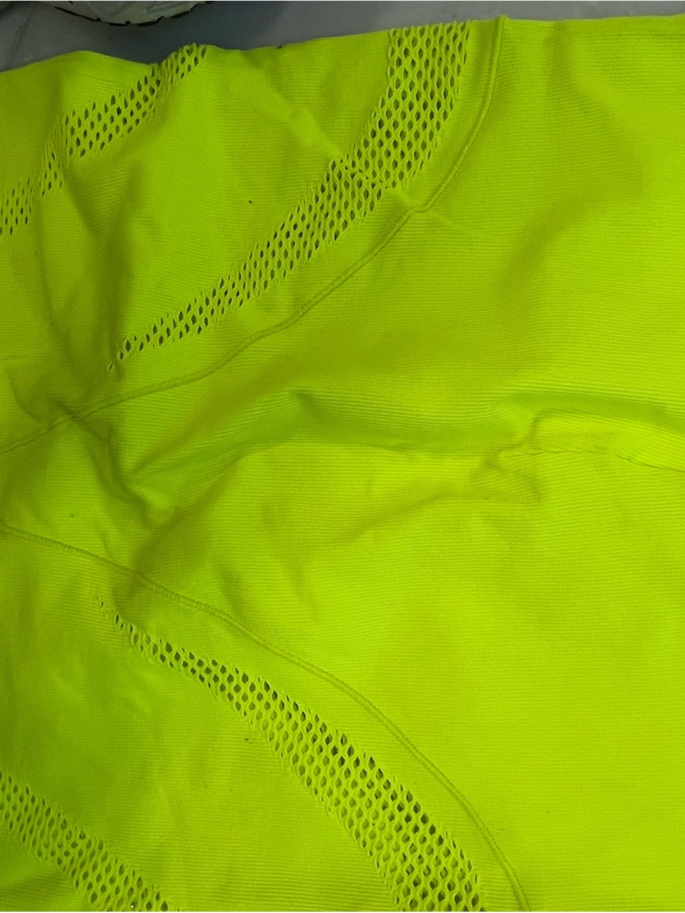 Beyonce Adidas X IVY PARK Neon Yellow Mesh-Panel Halter Jumpsuit size XL - Picture 15 of 15